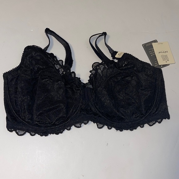🆕 Déesse Lingerie Black Lace Underwire Bra - Women’s Size 42DD / DD42 - Picture 3 of 11